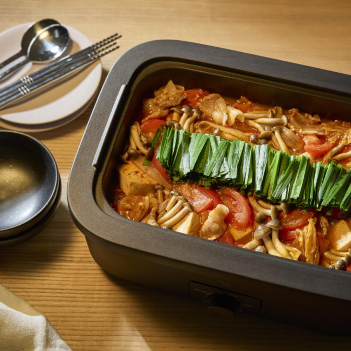 象印（ZOJIRUSHI） デイリーコンパクトプレート 深なべ 平面プレート