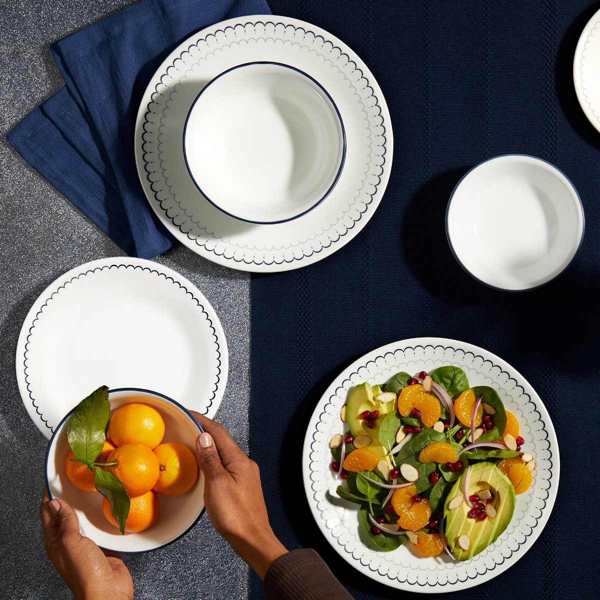 ランチプレート 21.5cm CORELLE コレールカスピアンレース ランチ皿 小 5枚セット （ 強化ガラス 電子レンジ対応 食洗機対応 オーブン対応 仕切り皿 ）の画像