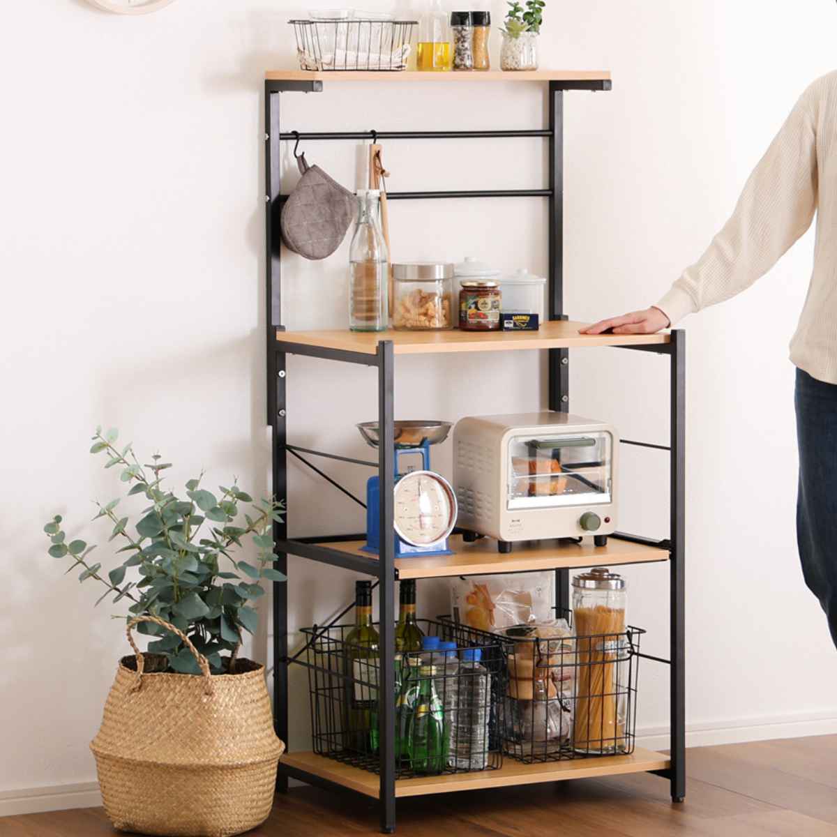 ホームテイスト（HOME taste） スリムレンジ台 ハイタイプ 幅60cm