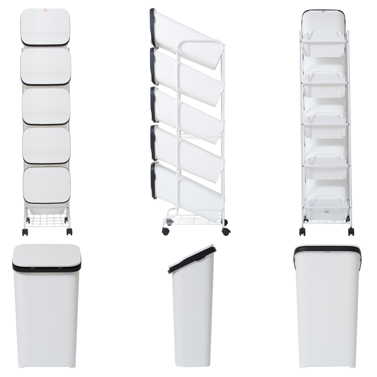 RISU（リス） ゴミ箱 5段 Nスムース スタンドダストボックス （ ごみ箱