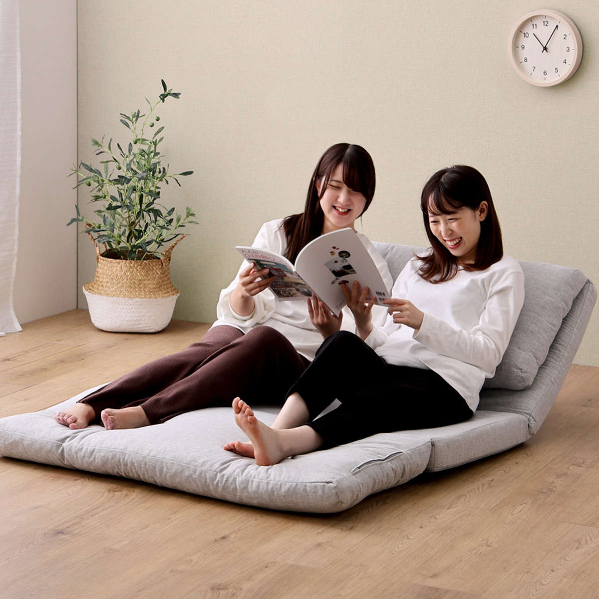 ホームテイスト（HOME taste） 座椅子 2人掛け 3wayソファ 幅110cm