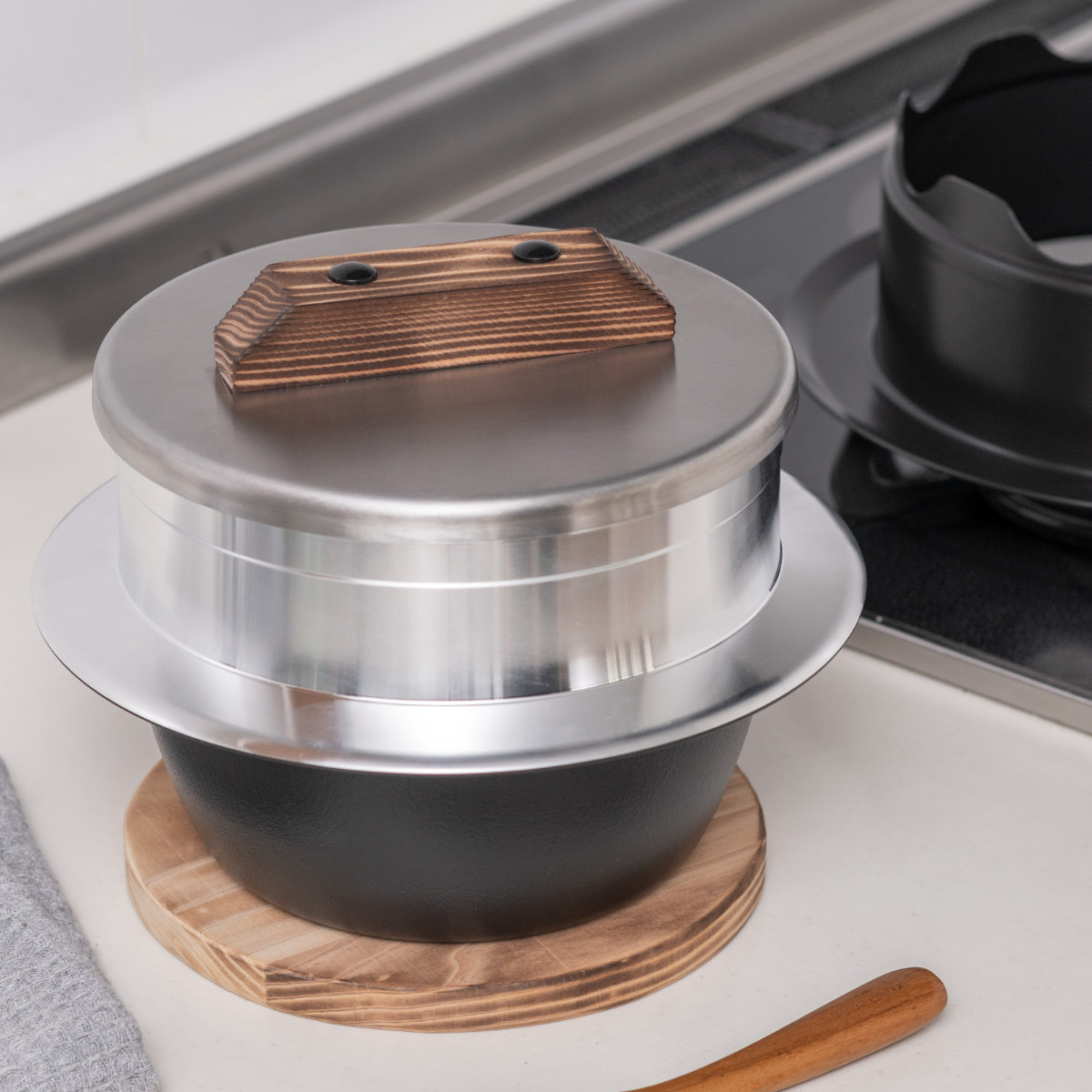 ウルシヤマ金属工業 炊飯鍋 5合炊き ガス火専用 謹製 釜炊き三昧 極