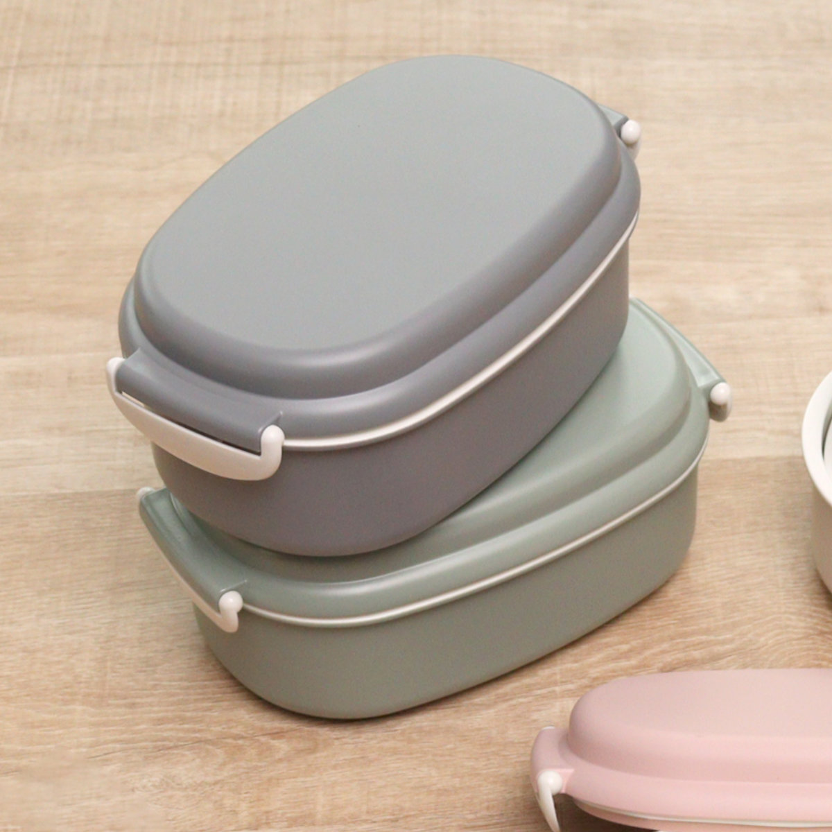 HAKOYA 弁当箱 さっと洗えるお弁当箱 プレミアム 730ml 2WAY 2段 （ お