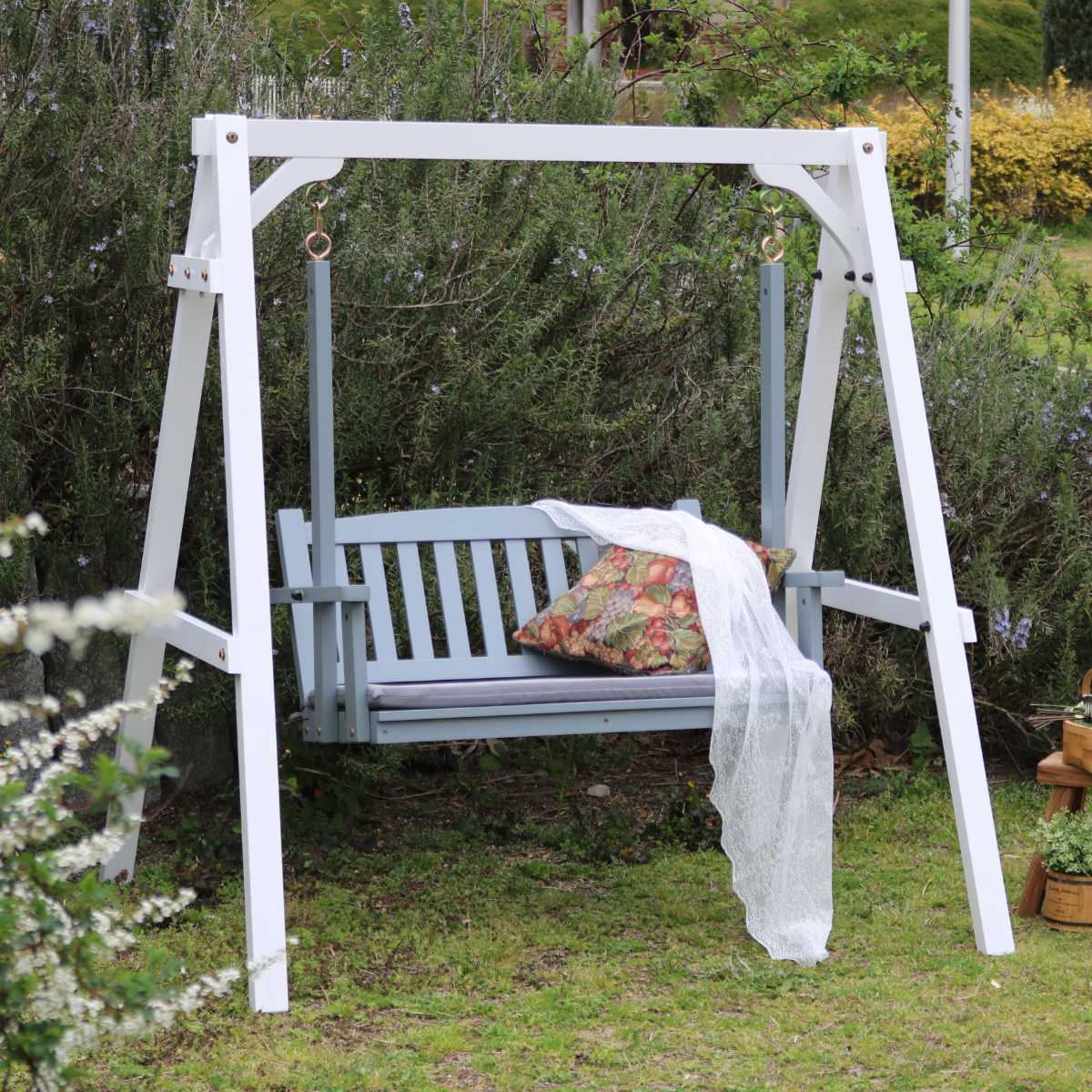 ベンチ 天然木製スウィングベンチ Elan エラン （ ブランコ 木製 屋外