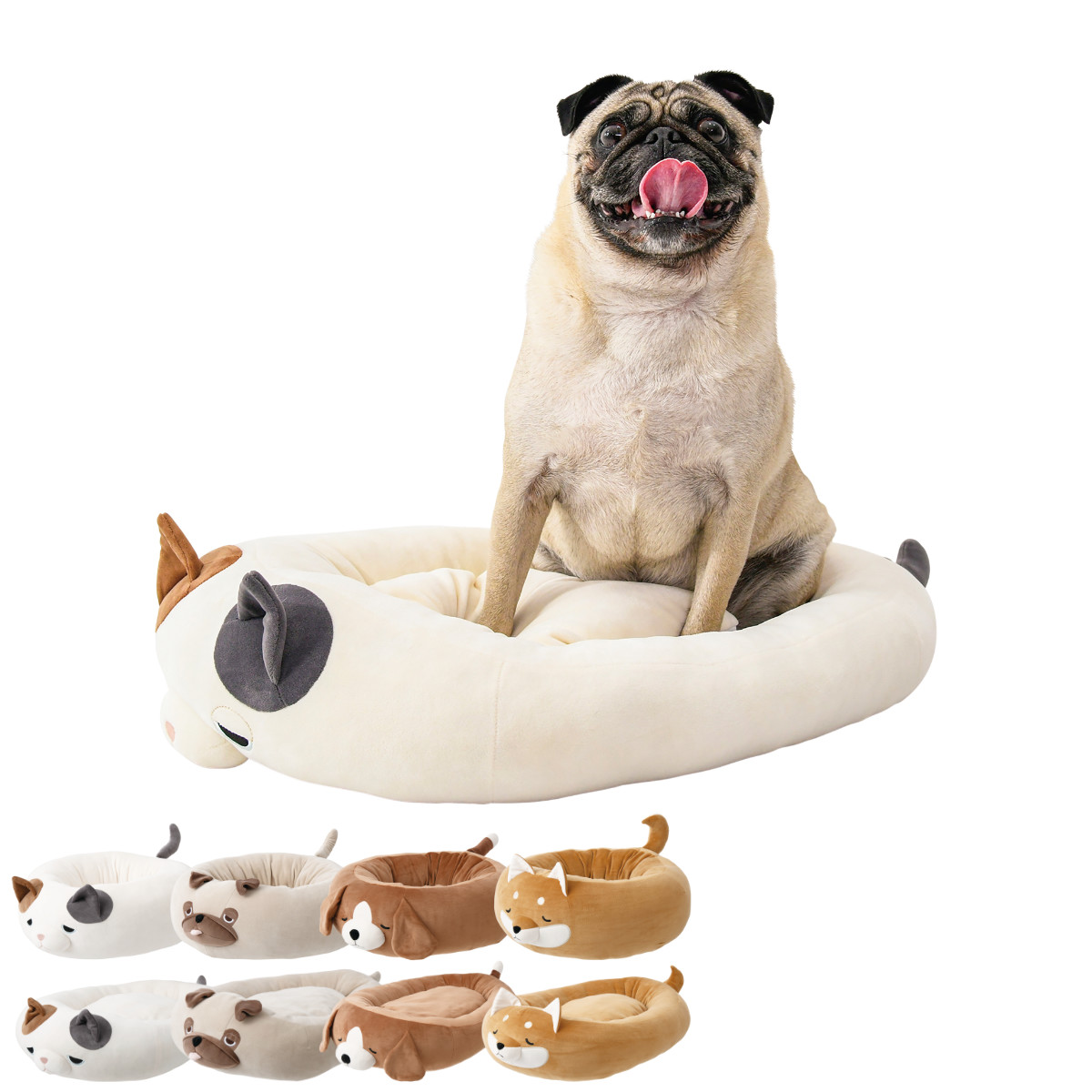 ペットベッド マシュマロベッド ペット 犬 猫 （ ベッド ペット用 ラウンド ダイカット 犬用 猫 ...