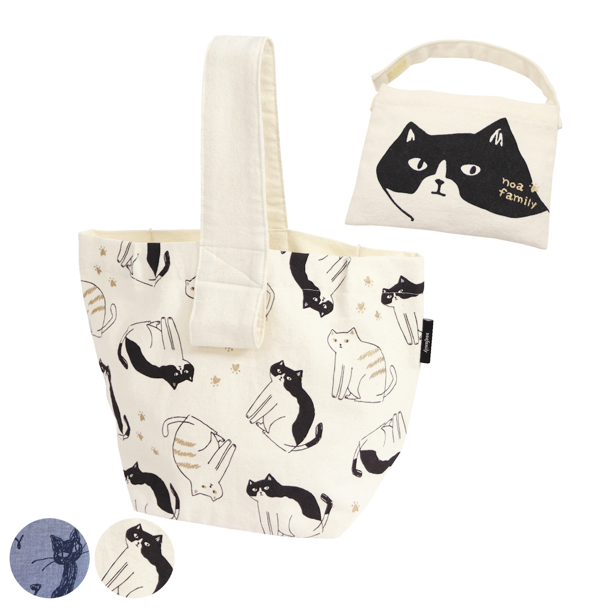 エコバッグ コンビニバッグ ネコ ミニバッグ付き （ マイバッグ サブバッグ ミニ ランチバッグ エコバック マイバック コンパクト コンビニ ）