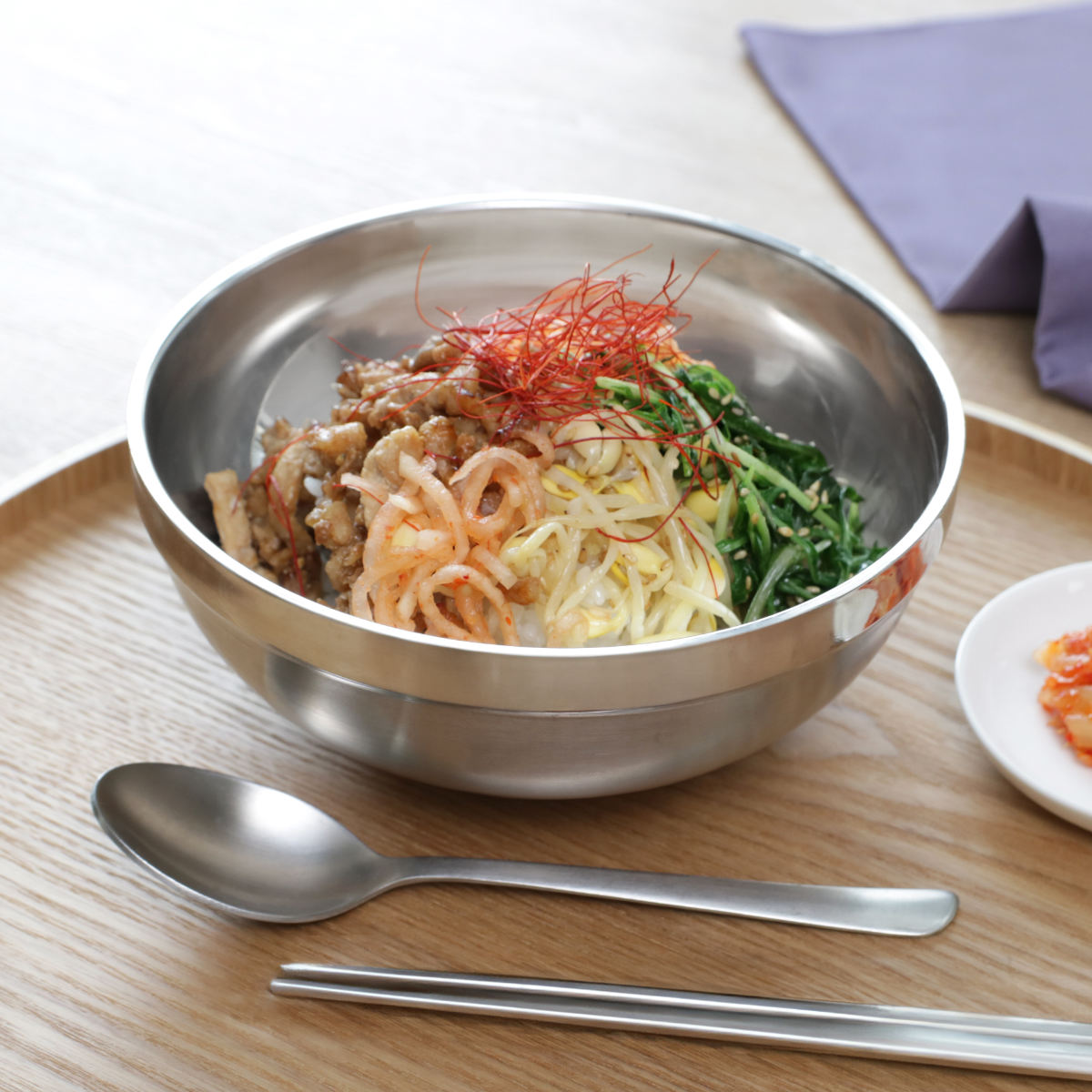 どんぶり ステンレス 深型食器 17.8cm （ 二重構造 保冷 保温 丼 丼物