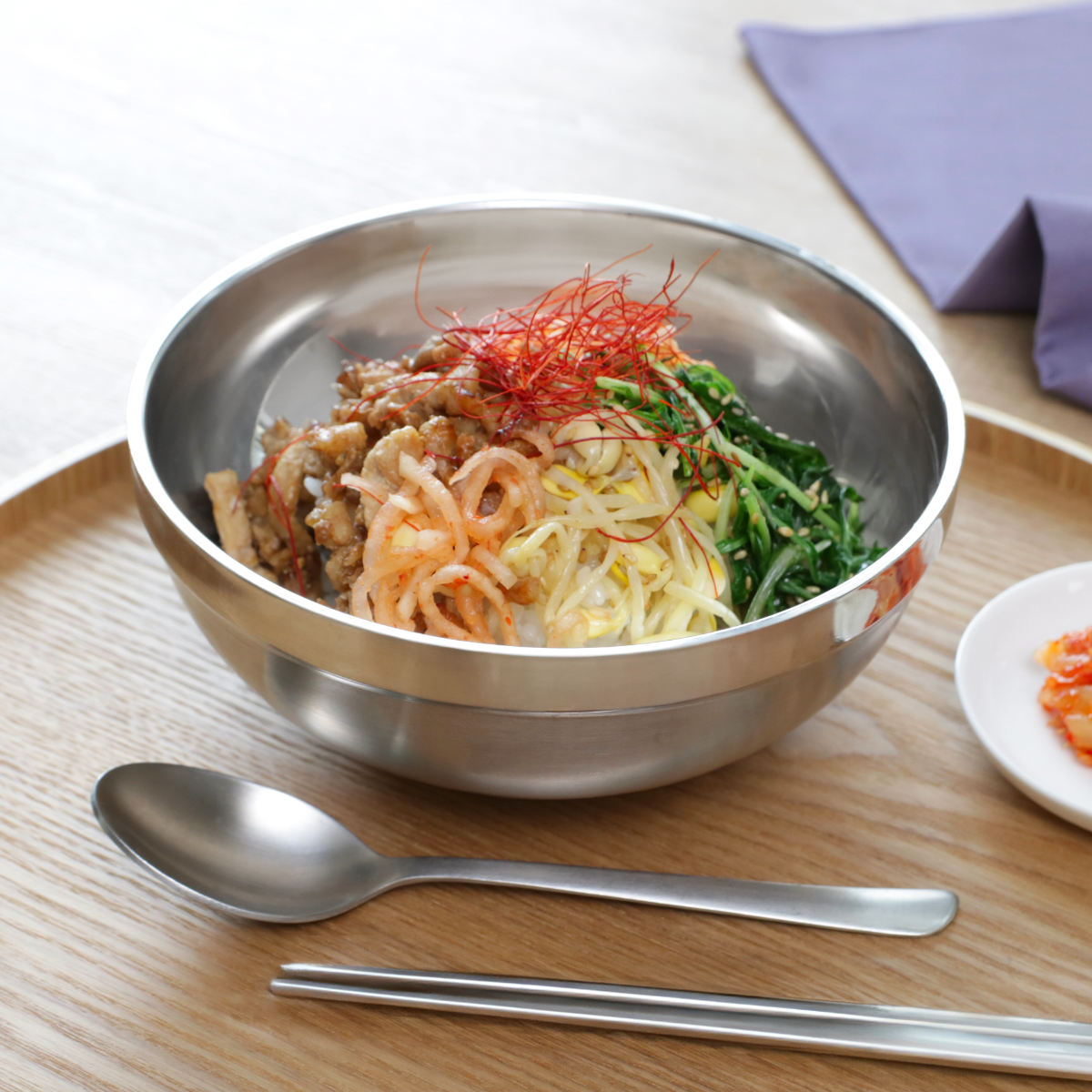 どんぶり ステンレス 深型食器 17.8cm （ 二重構造 保冷 保温 丼 丼物