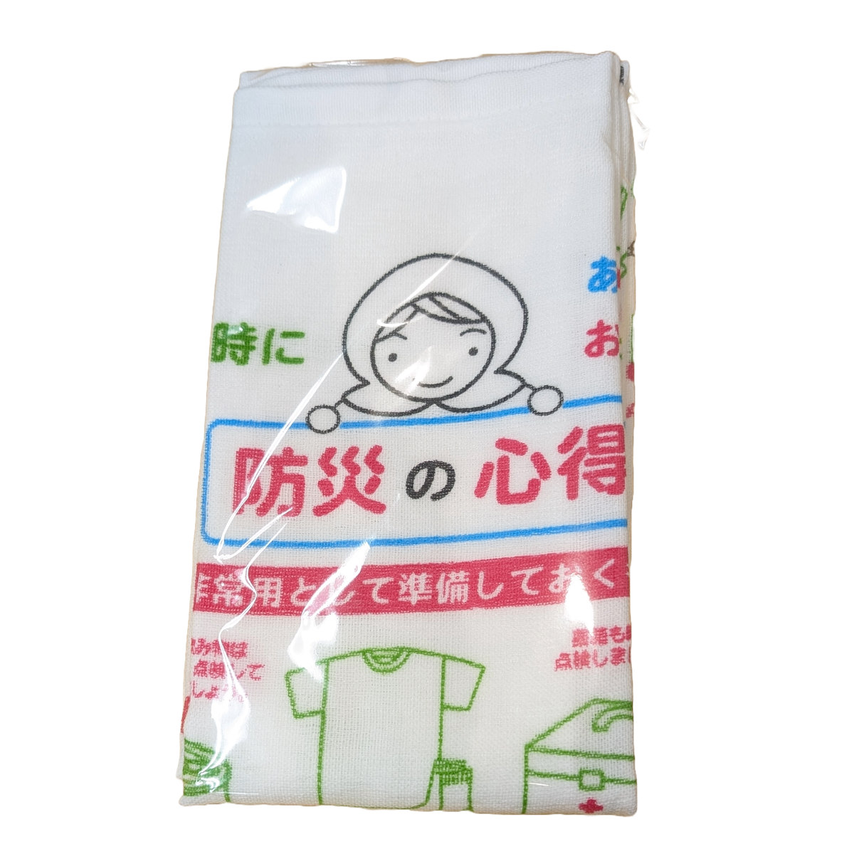 防災タオル 防災の心得 イラスト入り ( 防災...の詳細画像1