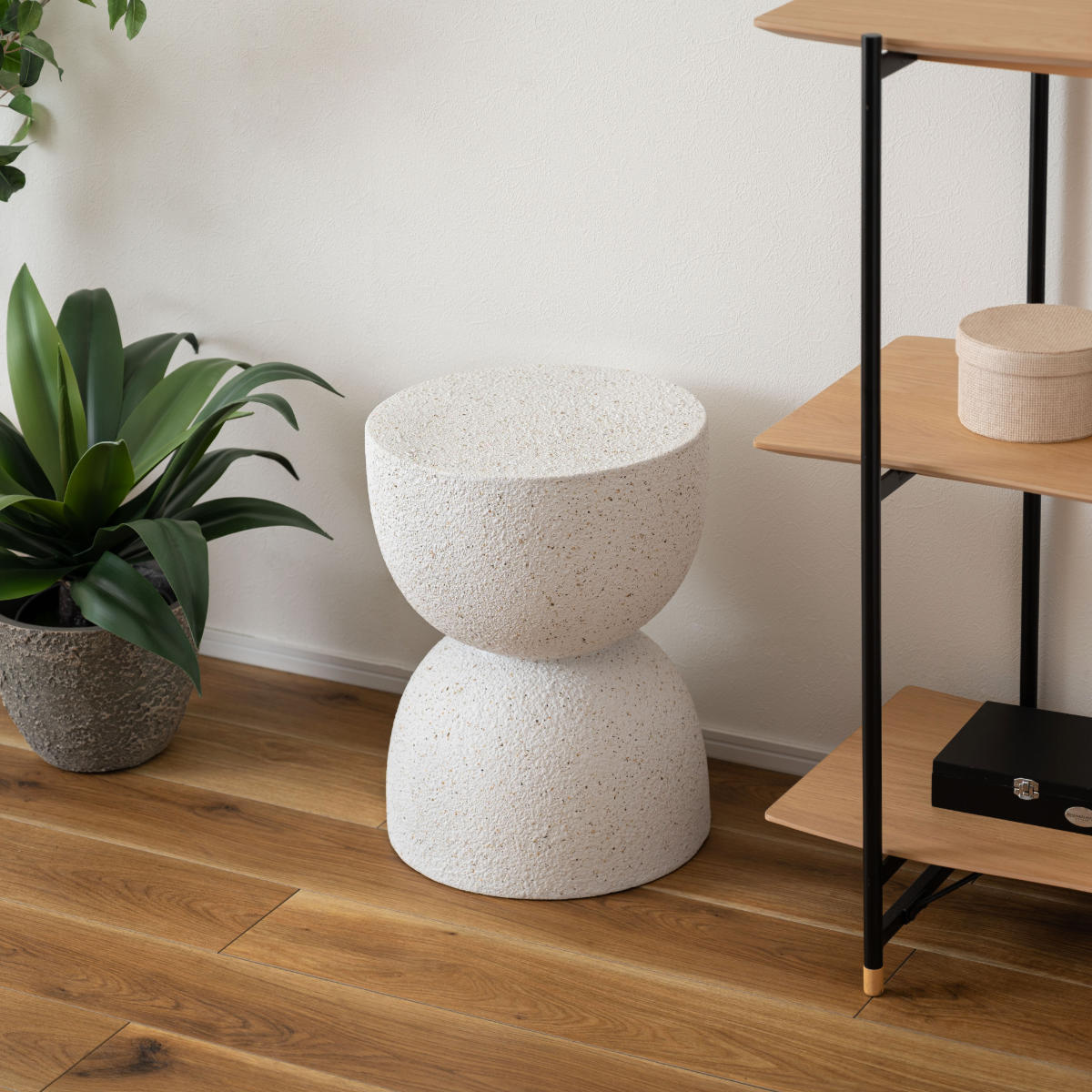 東谷 サイドテーブル 高さ46cm テラゾー柄 （ ナイトテーブル ミニ