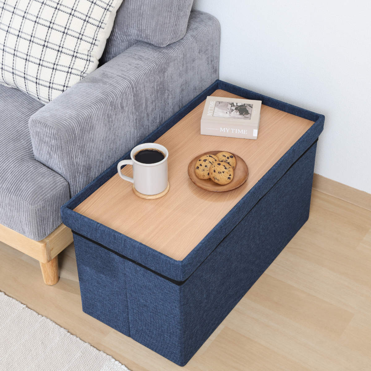 不二貿易（Fuji Boeki） 収納スツール ベンチタイプ テーブルにもなる