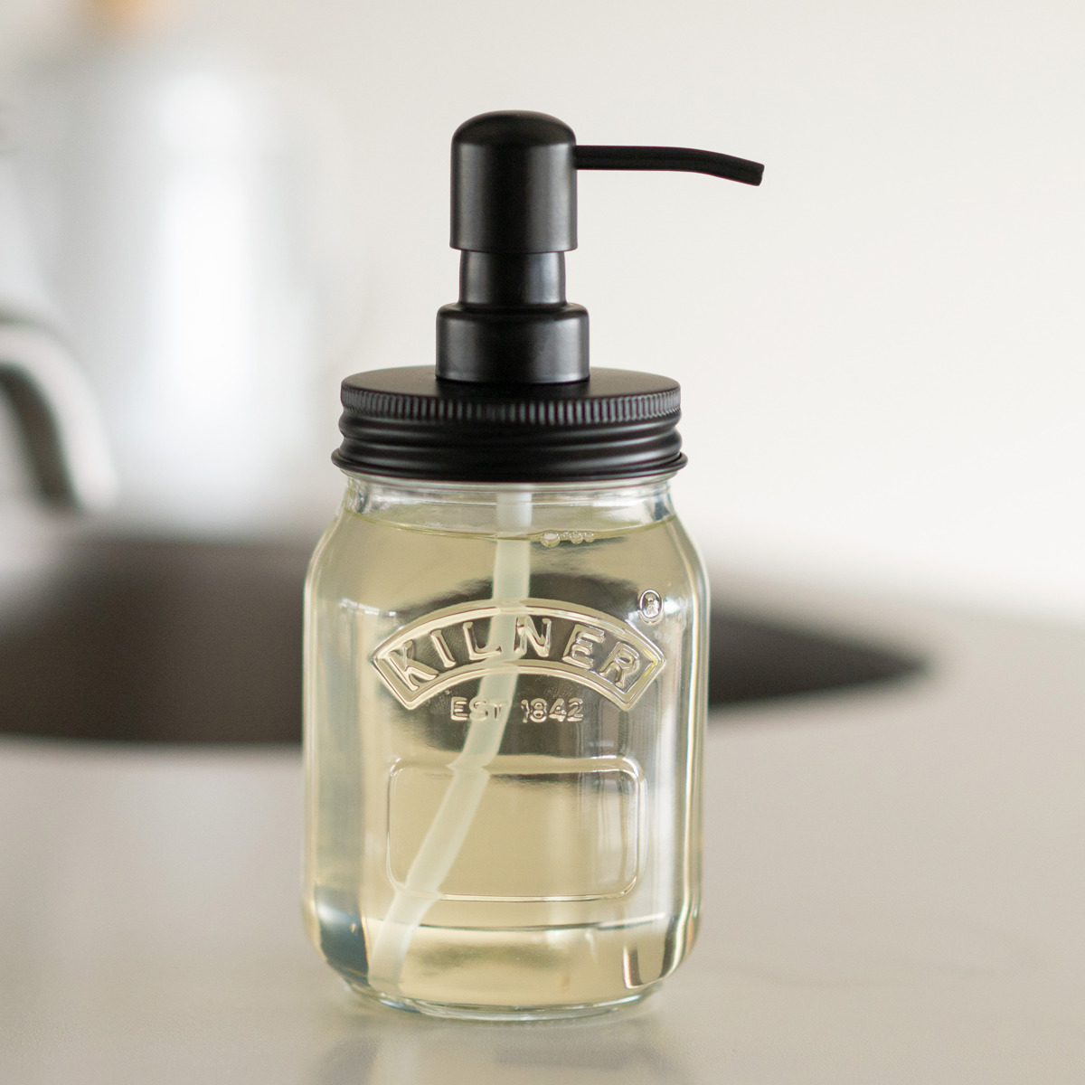 �f�B�X�y���T�[ KILNER �L���i�\ Liquid Soap &amp; Lotion Dispenser �i �L���i�[ �f�B�X�y���T�[�{�g�� 500ml �l�ߑւ� �{�g�� �l�ւ��e�� �j