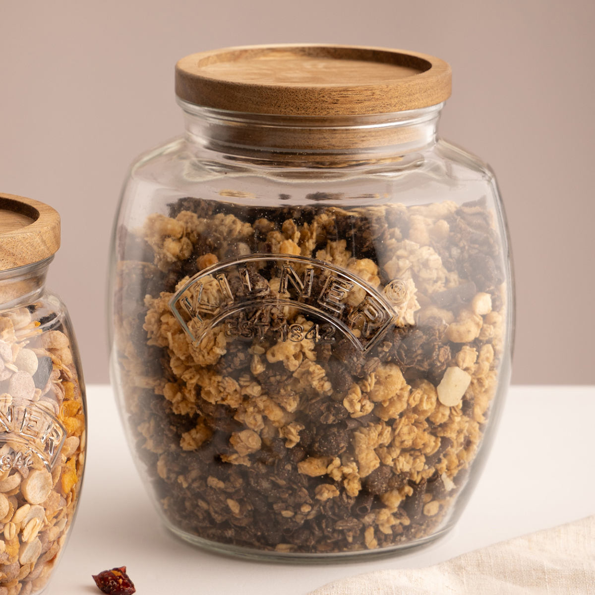 KILNER（キルナー） 保存瓶 木蓋 2L Universal Jar Acacia Wooden Lid