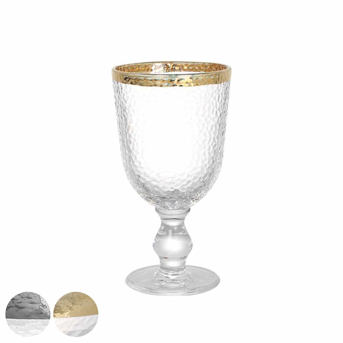 �_���g�� �O���X 280ml GLASS TABLEWARE OBO GOBLET GOLD PT RIM �i DULTON ������� ���C���O���X �K���X �X�e���O���X �r�t�� �j