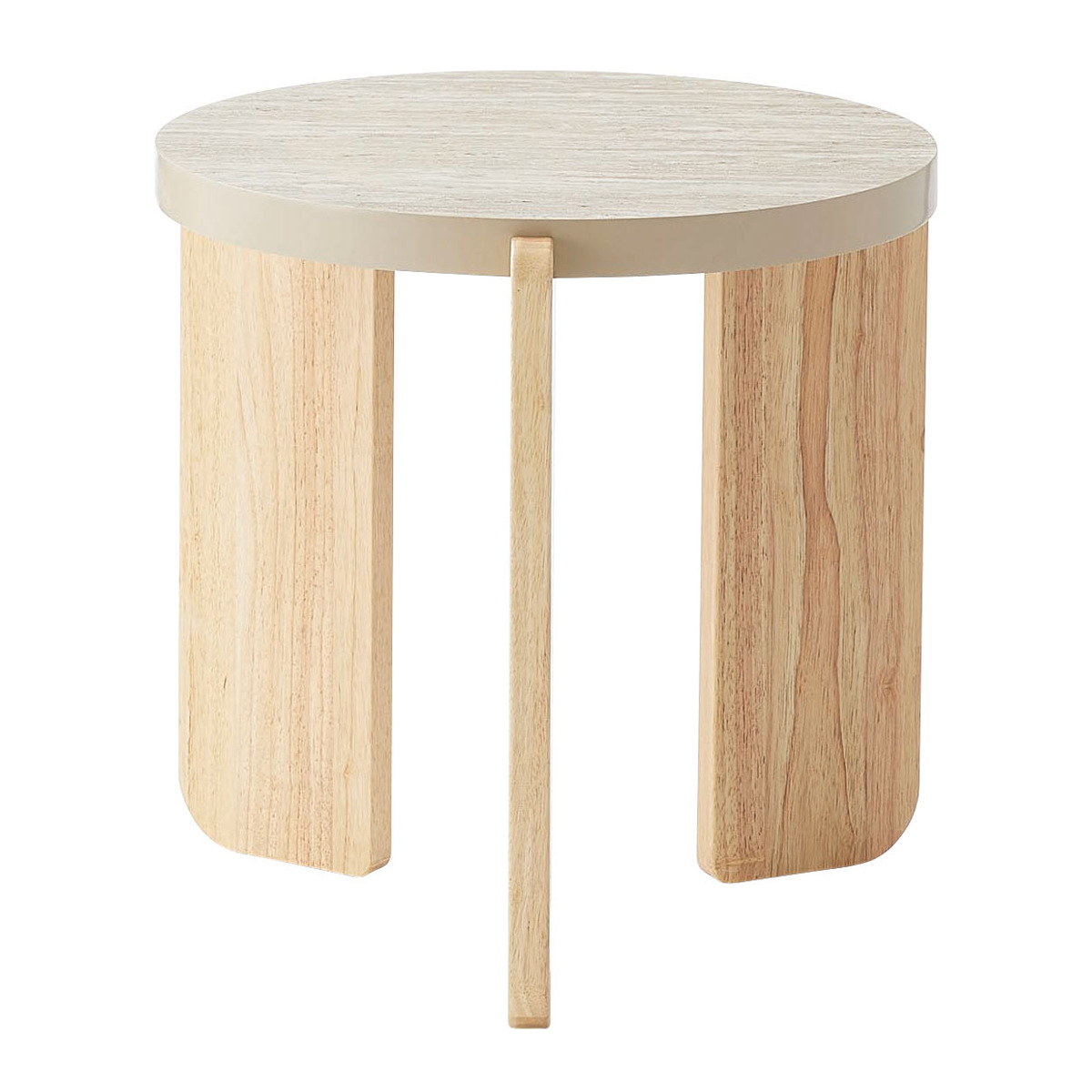 サイドテーブル 円型 高さ50cm ラウンドテーブルS （ 大理石調 木目調