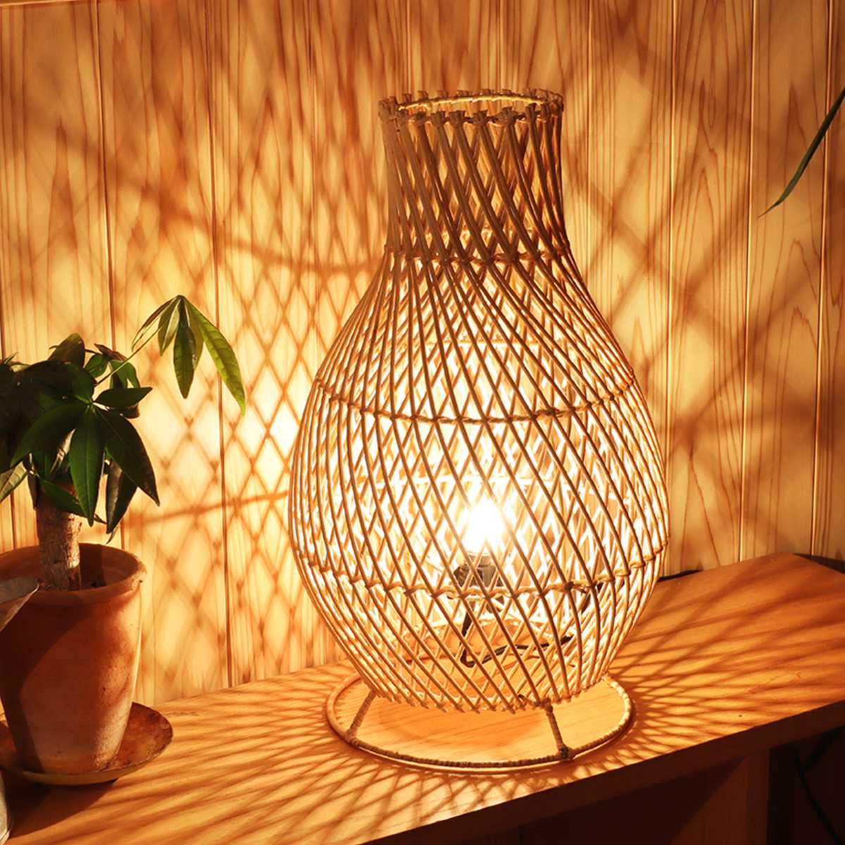 ラタンスタンドランプ ベース LED対応 フロアライト （ ラタン 籐