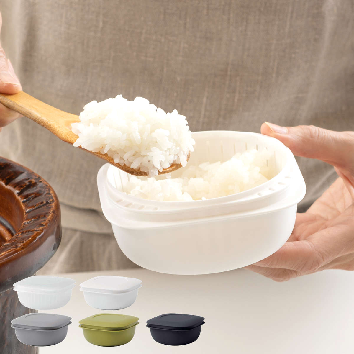 Like-it（ライクイット） 冷凍ご飯容器 蒸気であたためる 冷凍ごはん