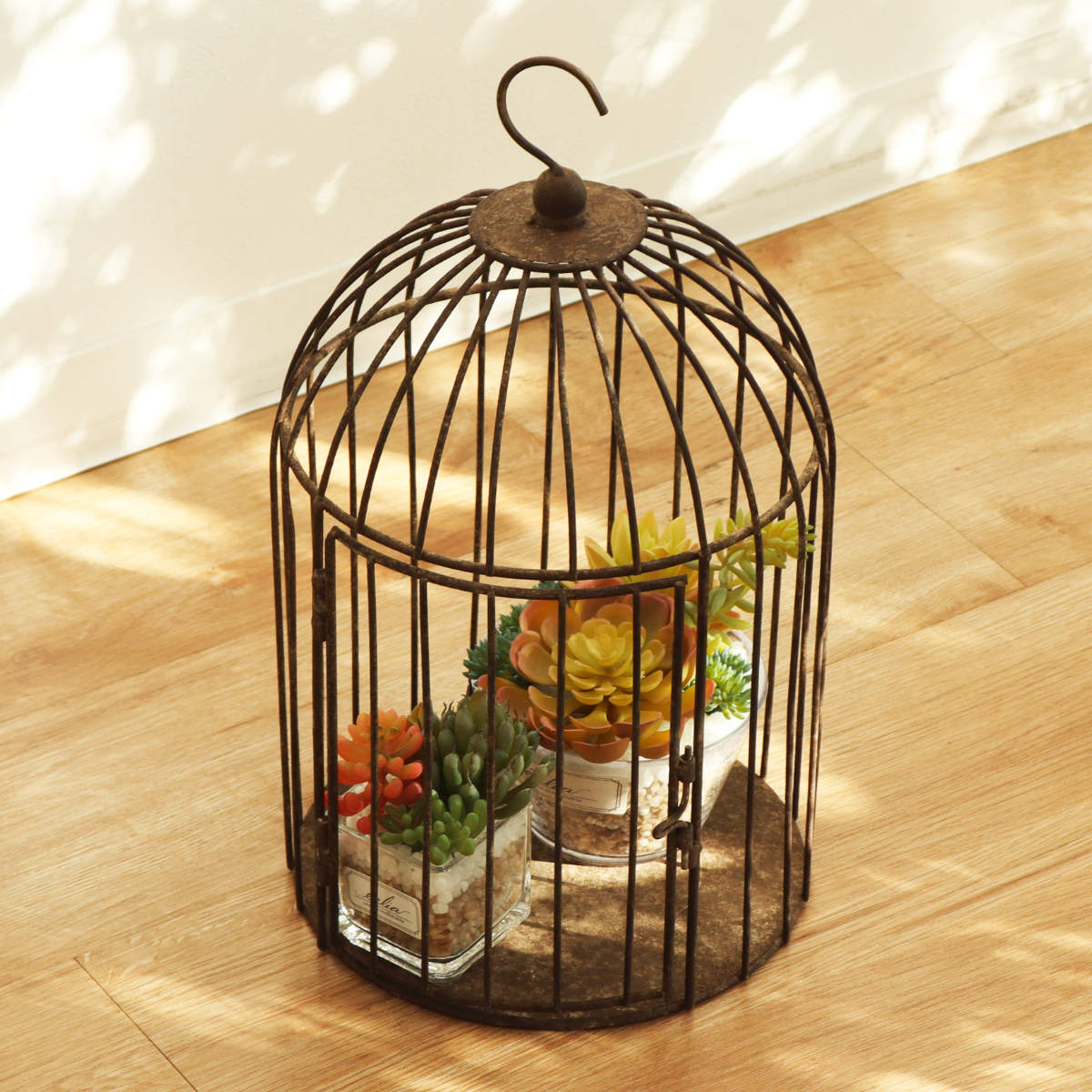 鳥かご ヴィンティー バードケージ ハンギングポット （ プランター
