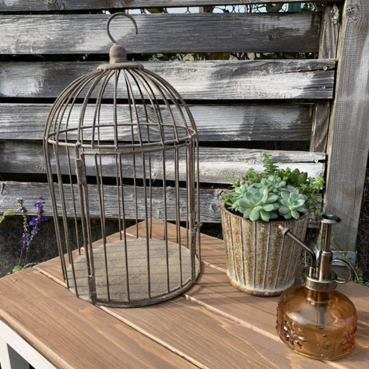 鳥かご ヴィンティー バードケージ ハンギングポット （ プランター