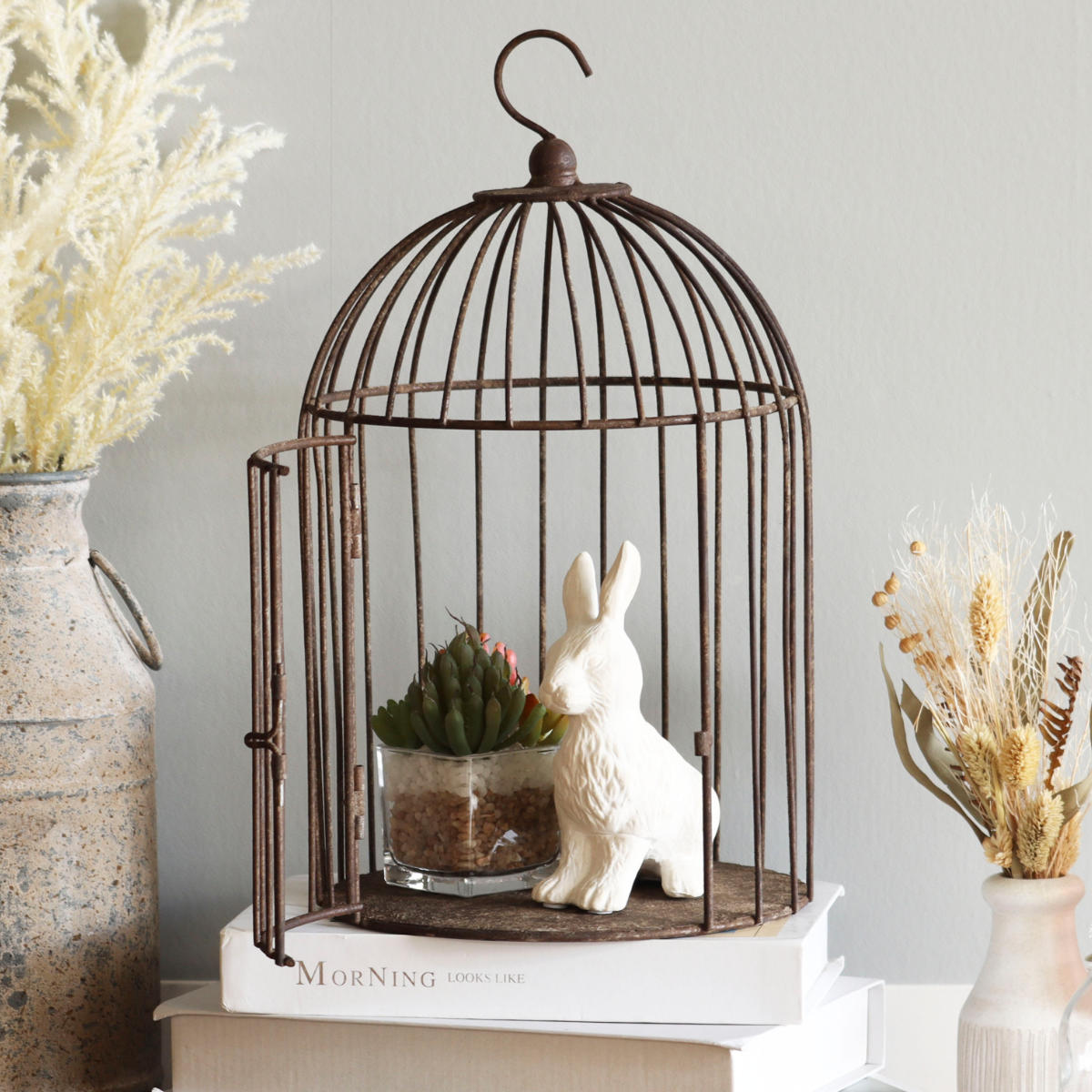 鳥かご ヴィンティー バードケージ ハンギングポット （ プランター