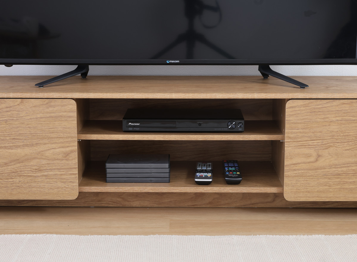 不二貿易（Fuji Boeki） テレビ台 幅159cm 木目調 ソフトクローズ 55型