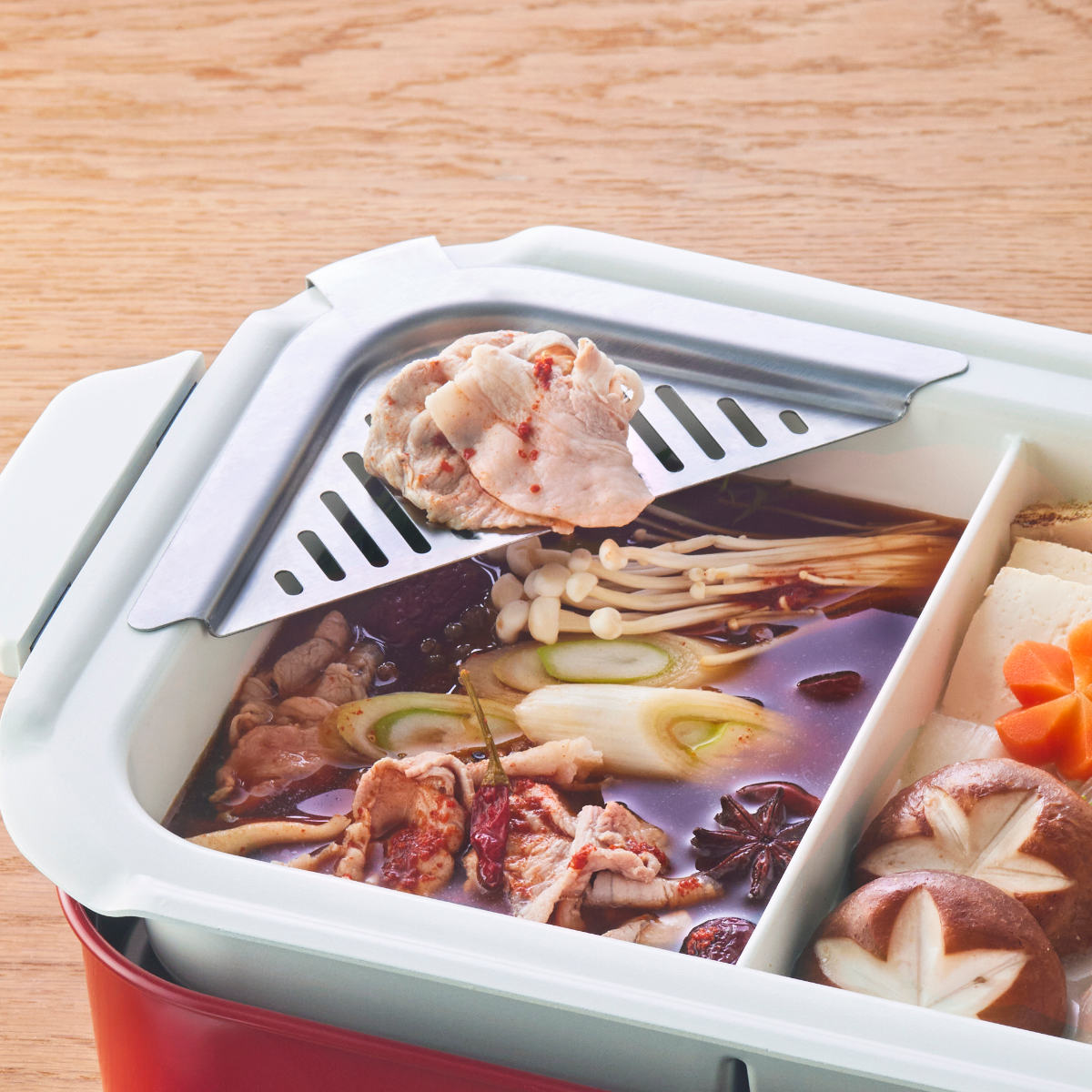 BRUNO（ブルーノ） 仕切り鍋 コンパクトホットプレート用 セラミック