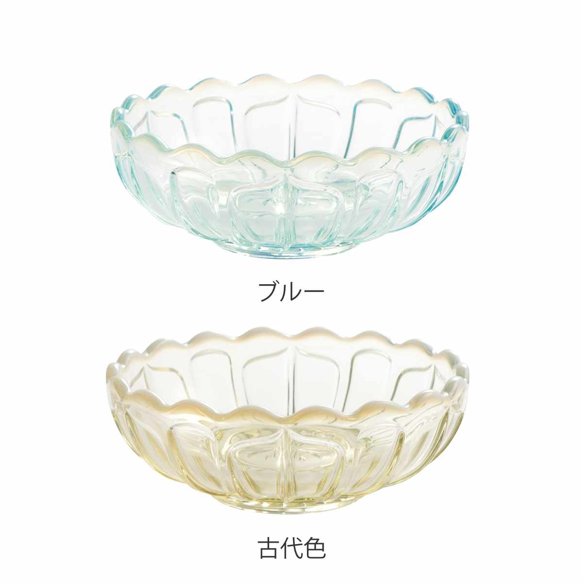 廣田硝子 小鉢 丸小鉢 雪の花 同色6個セット （ ガラス 日本製 ブルー
