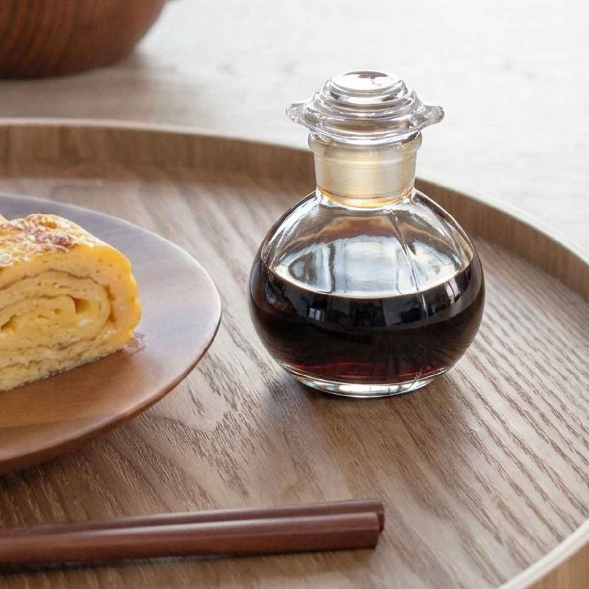 廣田硝子 復刻醤油差し 50ml アンバー色 ガラス製 江戸切子 日本製