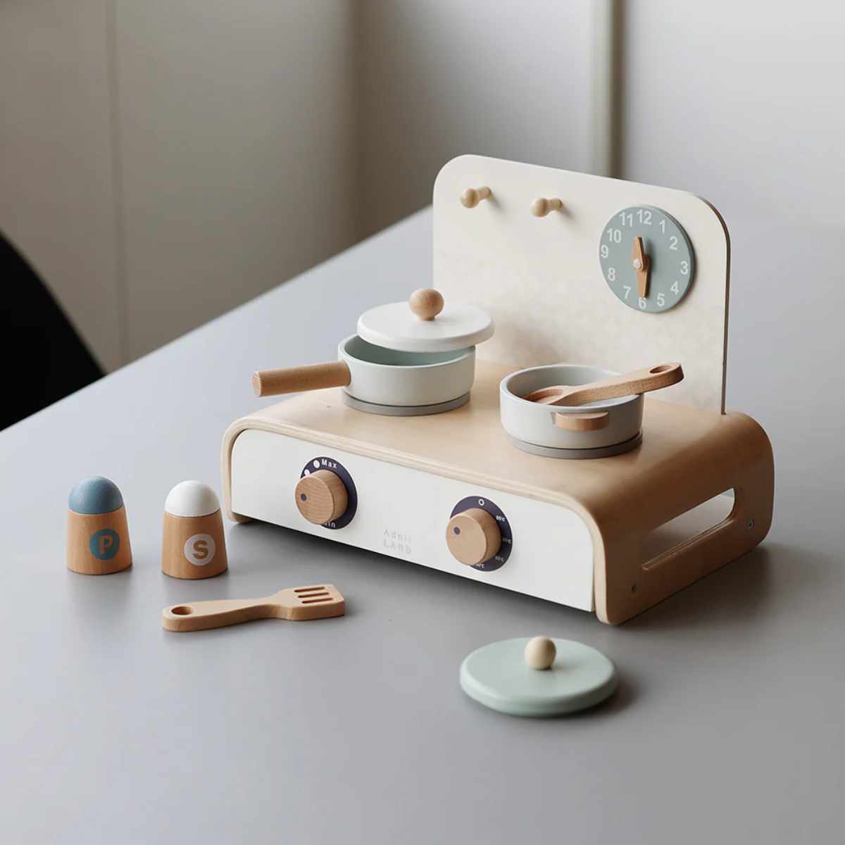 おもちゃ おうちごっこ ままごと キッチンセット 木製 KURUKURU COOKER Adnil LAND （ 木のおもちゃ キッチン 玩具 ミニキッチン 子供 おままごと 知育玩具 ）