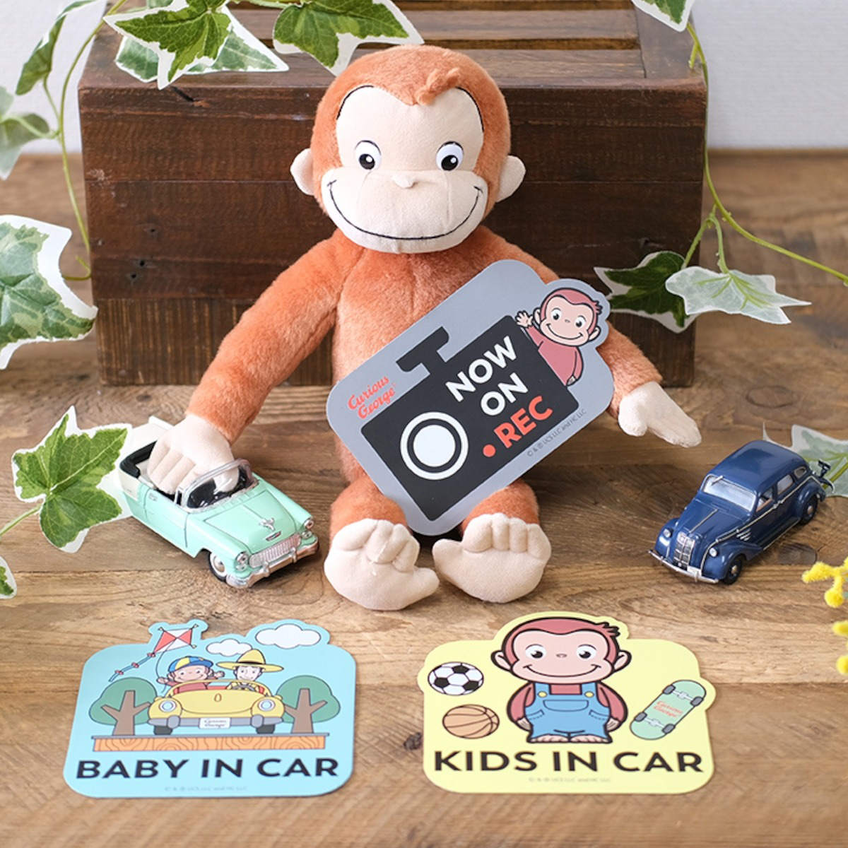 nicott（ニコット） カーサイン おさるのジョージ マグネット