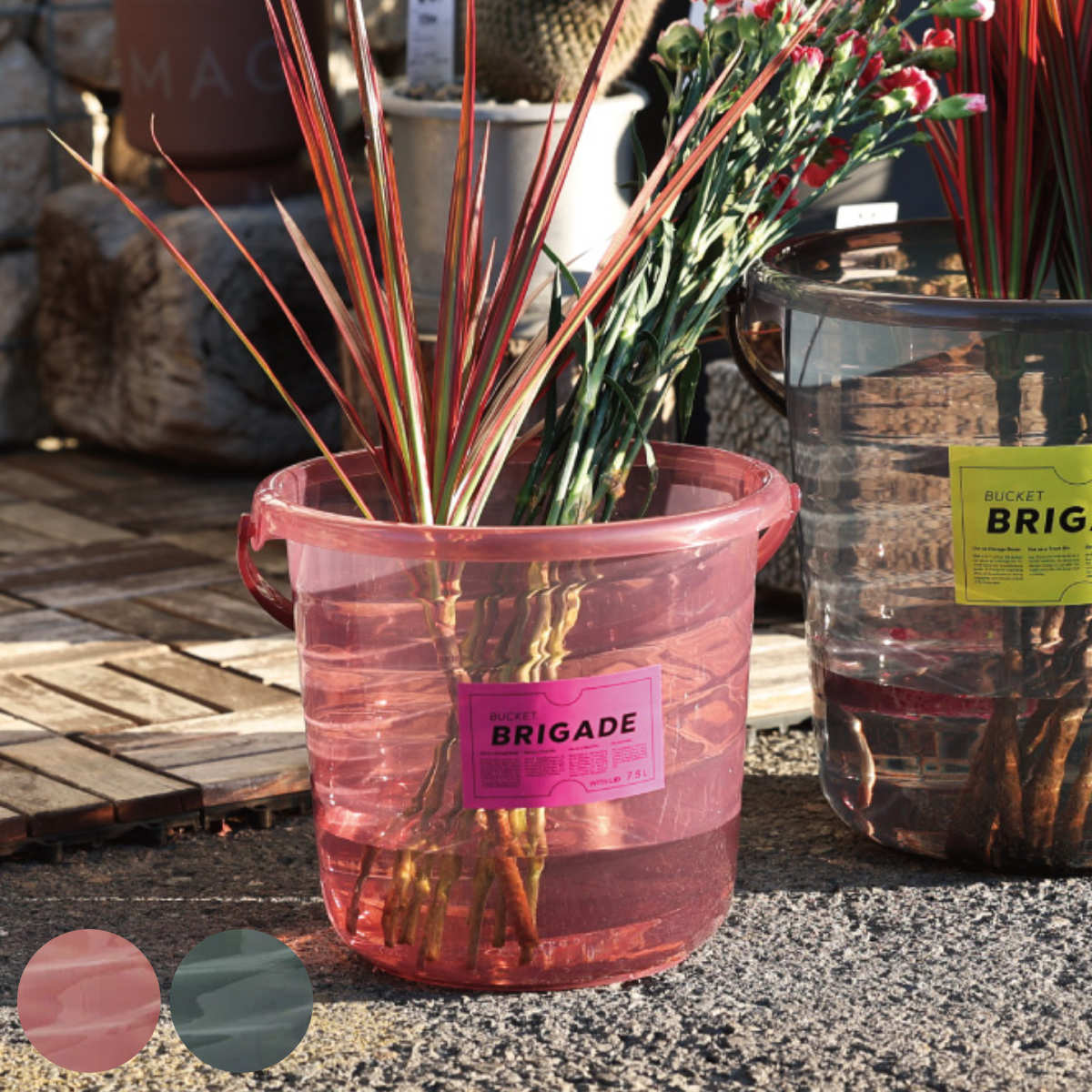 バケツ バケットブリゲード S （ ばけつ 7.5L プラスチック 掃除 収納 蓋付き おしゃれ ）