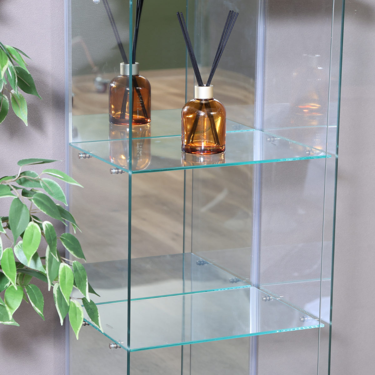 不二貿易（Fuji Boeki） ガラスコレクションケース 幅39cm 4段 ショー