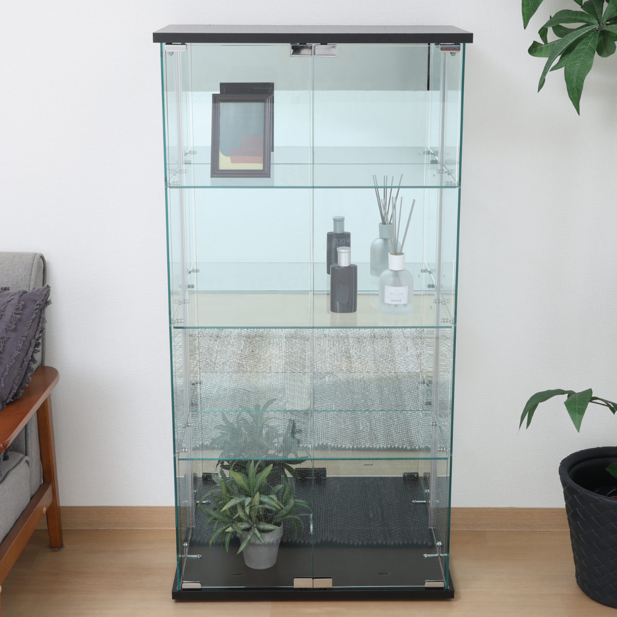 不二貿易（Fuji Boeki） ガラスコレクションケース 幅60cm 4段 ショー