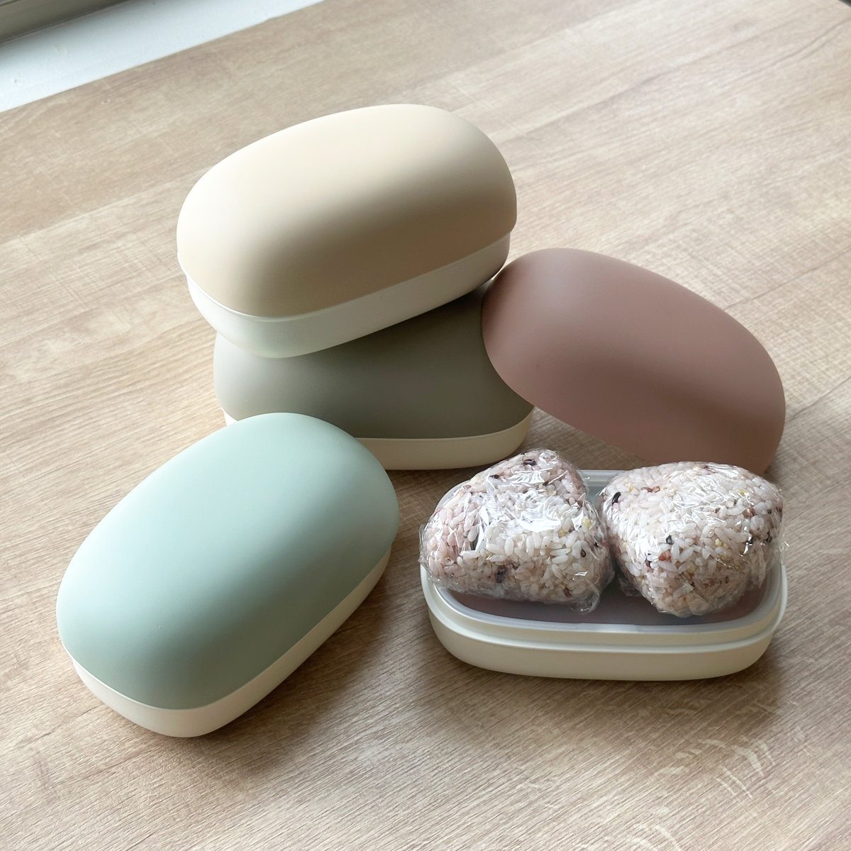 やさしい彩どり おにぎりケース 弁当箱 440ml やさしい彩り 長手