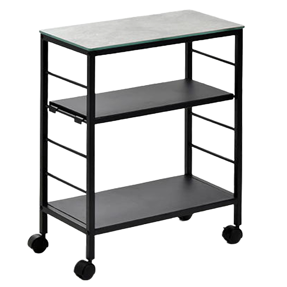 サイドテーブル ワゴン 幅60cm セラミック天板 4段 CERABILL