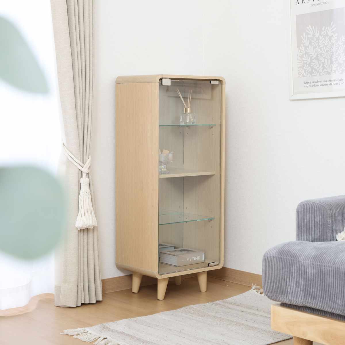 不二貿易（Fuji Boeki） コレクションシェルフ 幅36cm 4段 ガラス扉