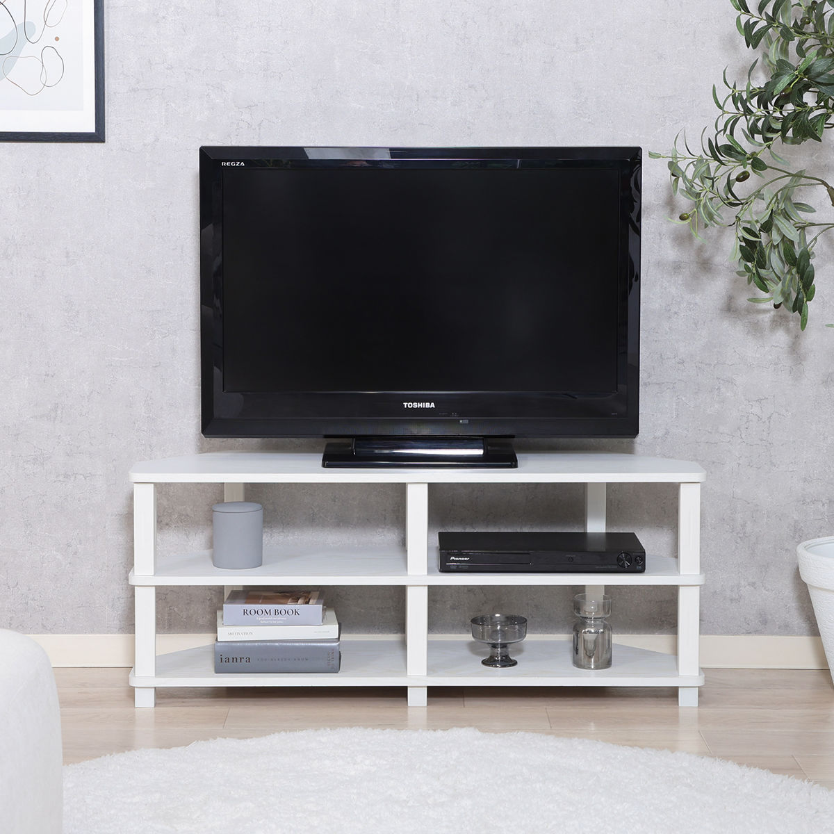 棚ありバージョン　テレビ台　簡易チェアー　飾り棚 テレビ台 テレビボード ローボード ラック シェルフ 本棚 飾り棚