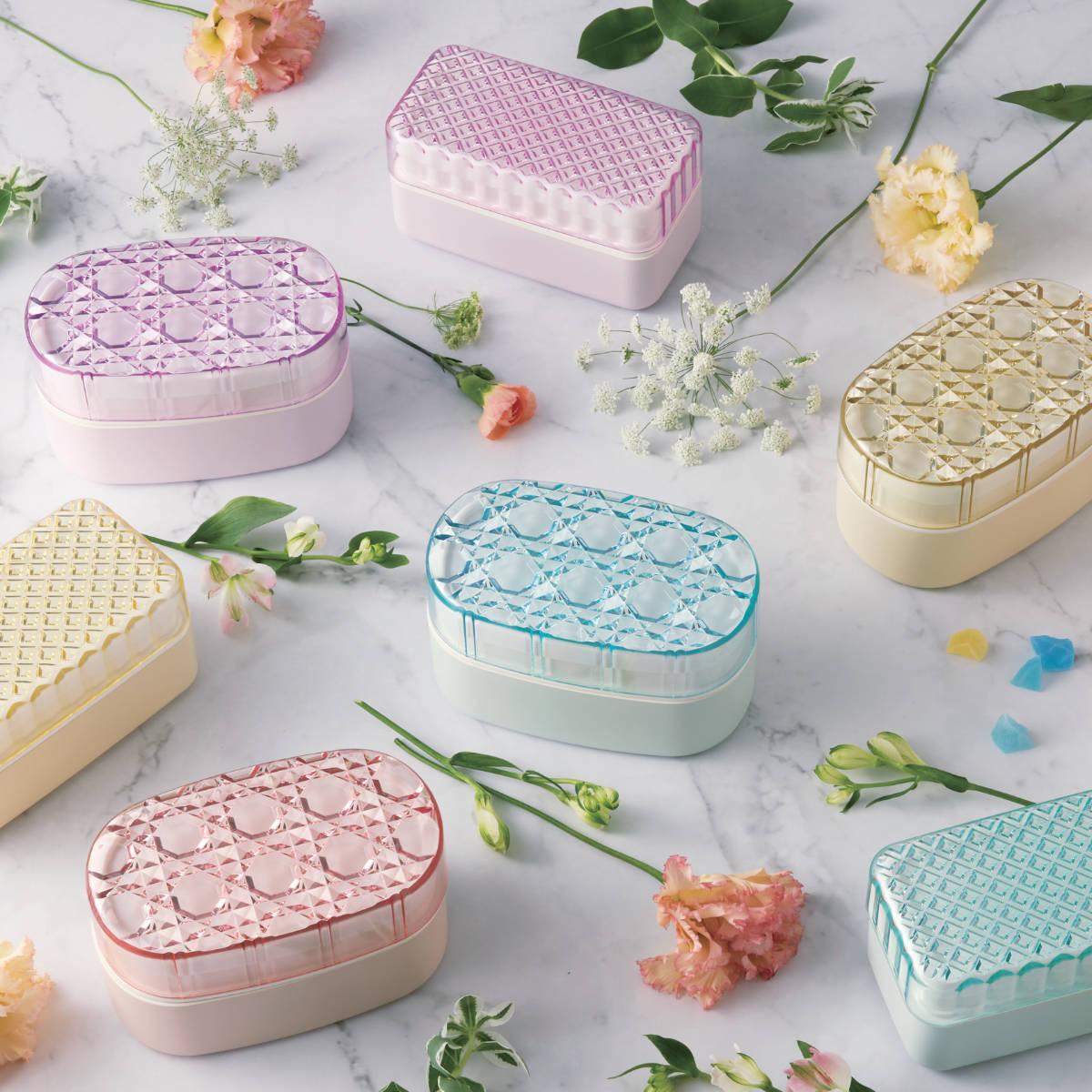 弁当箱 580ml 2段 ジュエリアント オーバルランチ TAKENAKA （ レンジ