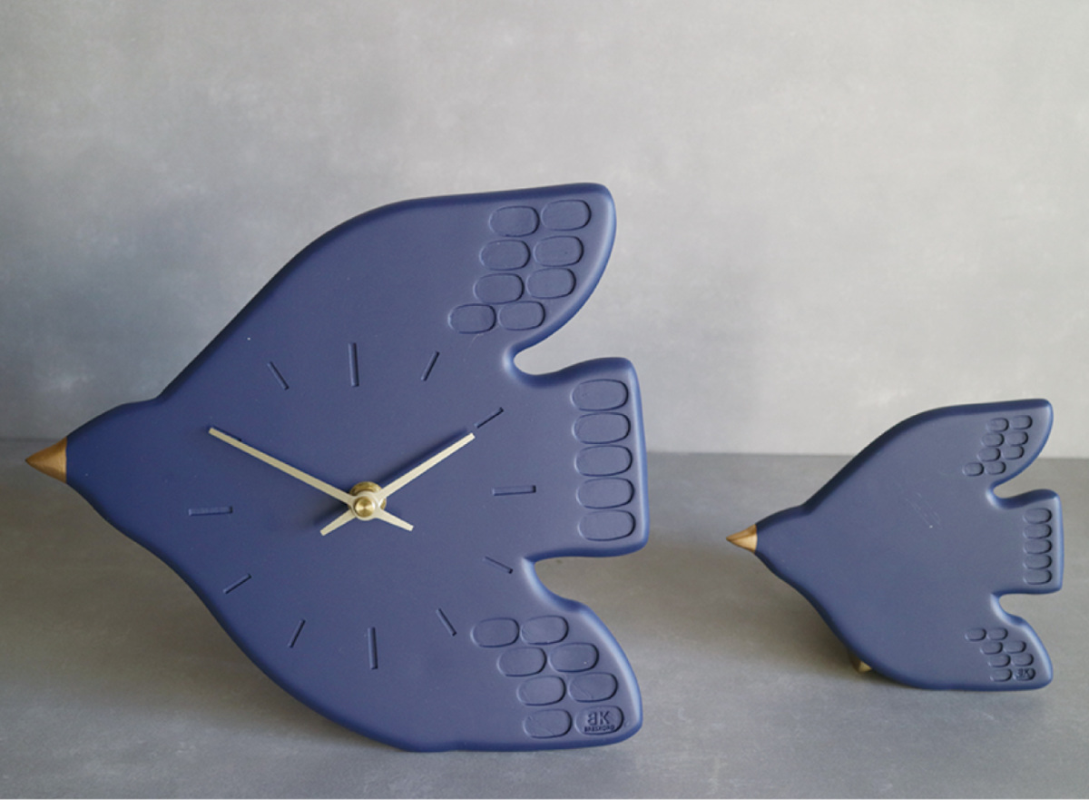 掛け時計 Welcome Bird Wall Clock （ 鳥 親子 静音 スイープ