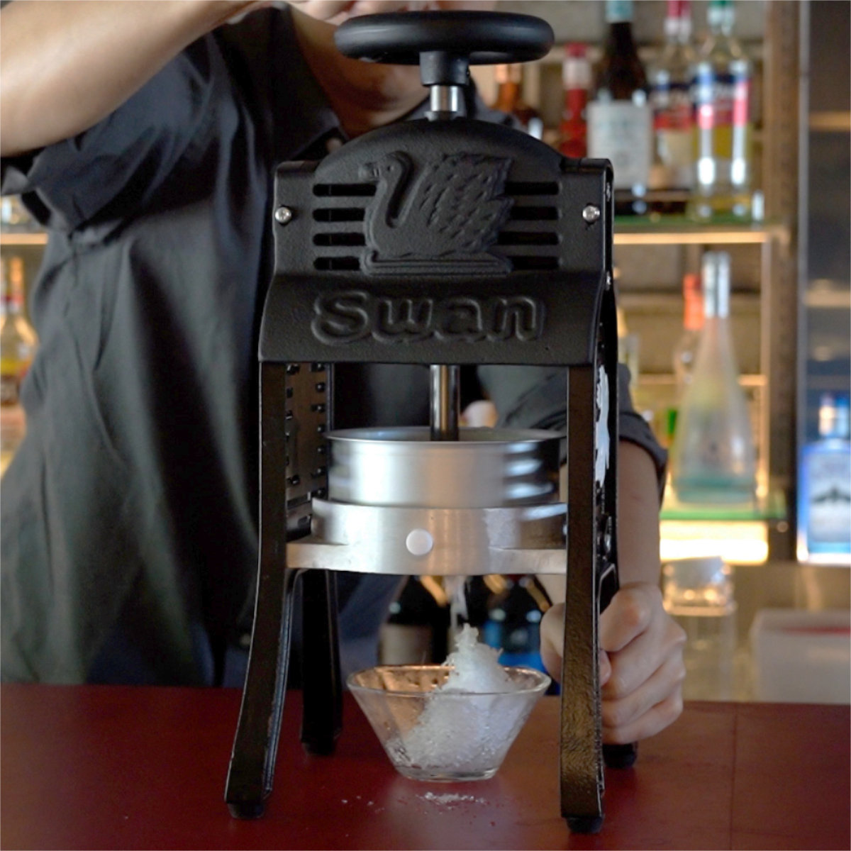 池永鉄工 氷削機 かき氷機 BLACK SWAN W ブラックスワン バラ氷対応 