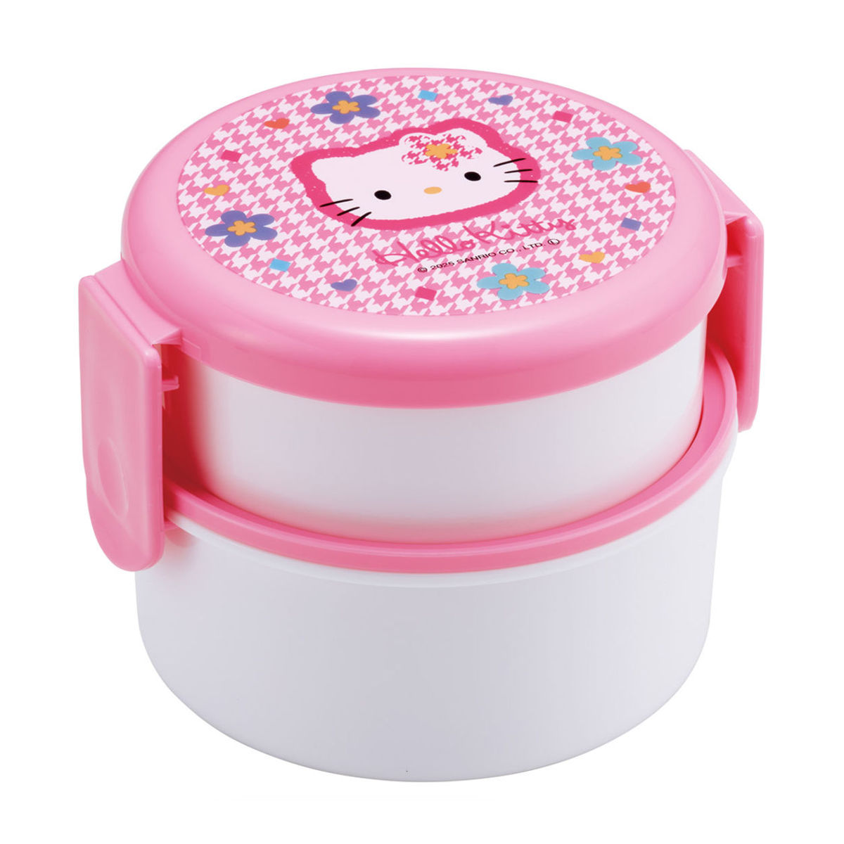 スケーター 弁当箱 500ml 抗菌丸型ランチBOX2段 キティ カオハナ （ 食