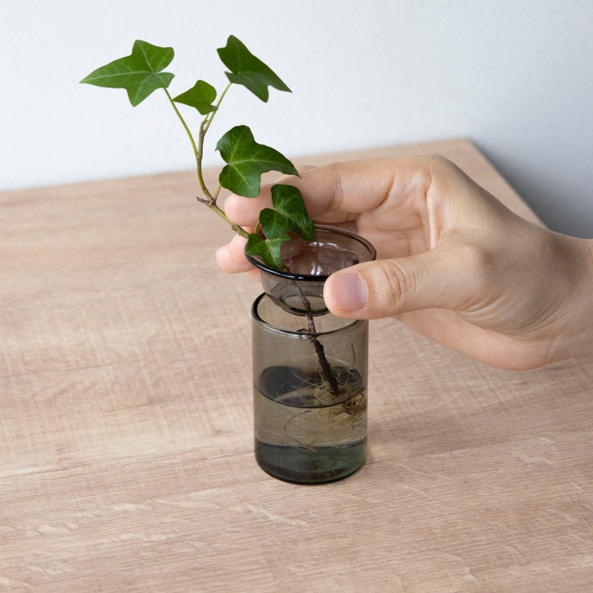 花瓶 MINI BULB VASE 水栽培ガラスベース 7cm 水耕栽培 （ 花器 ガラス