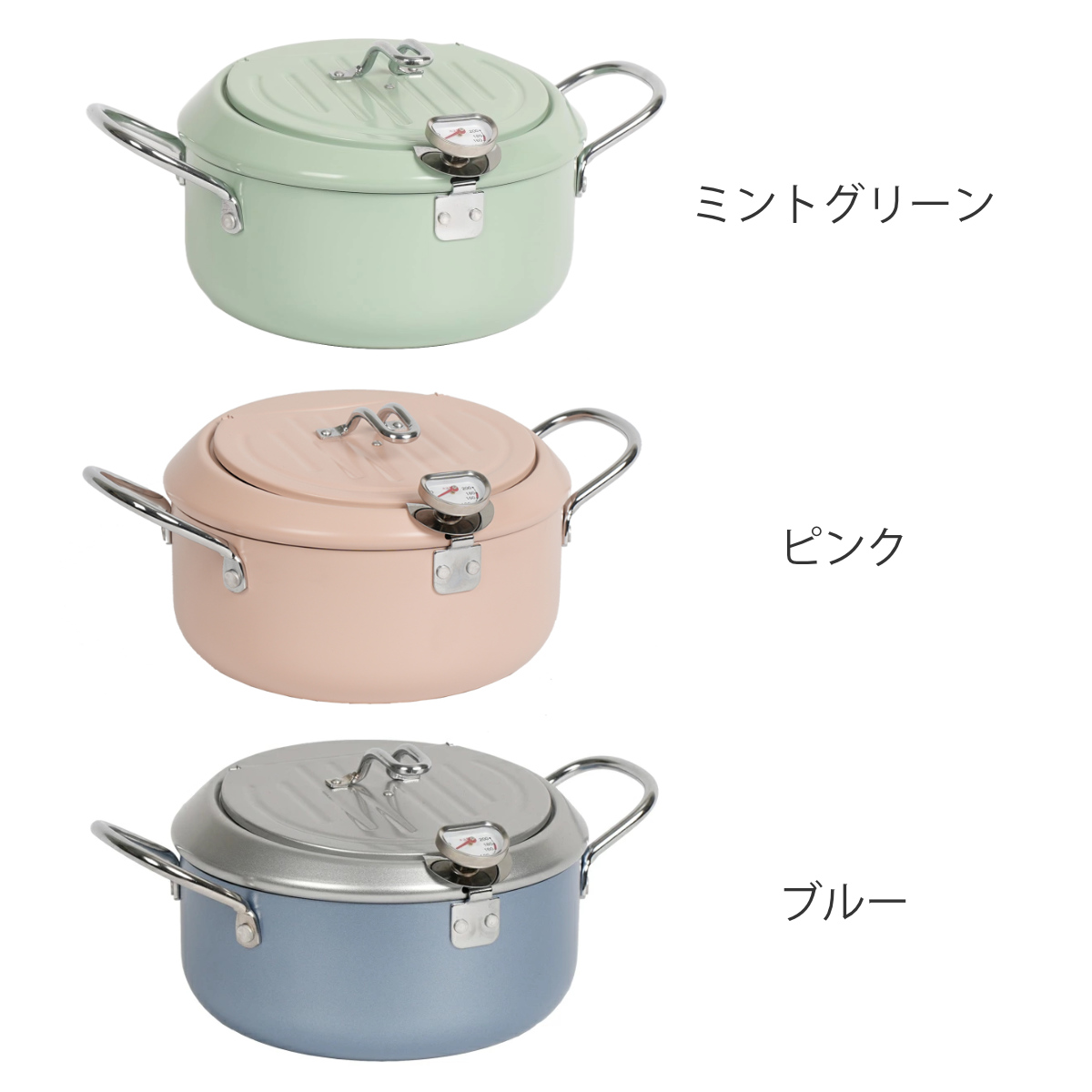 天ぷら鍋 20cm IH対応 鉄製 バット蓋付...の詳細画像2