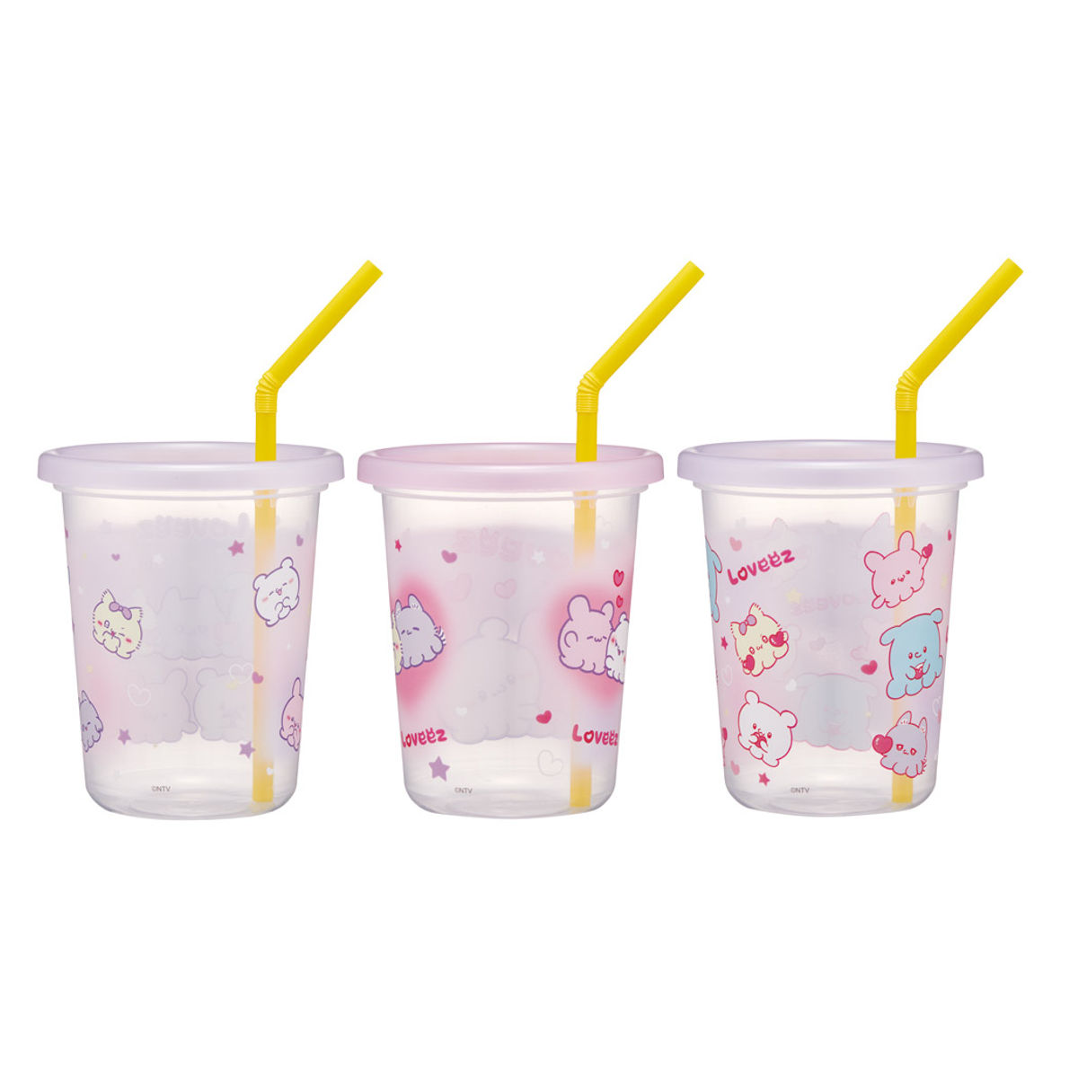 スケーター タンブラー 320ml ストロー付タンブラー らぶい〜ず 3個入