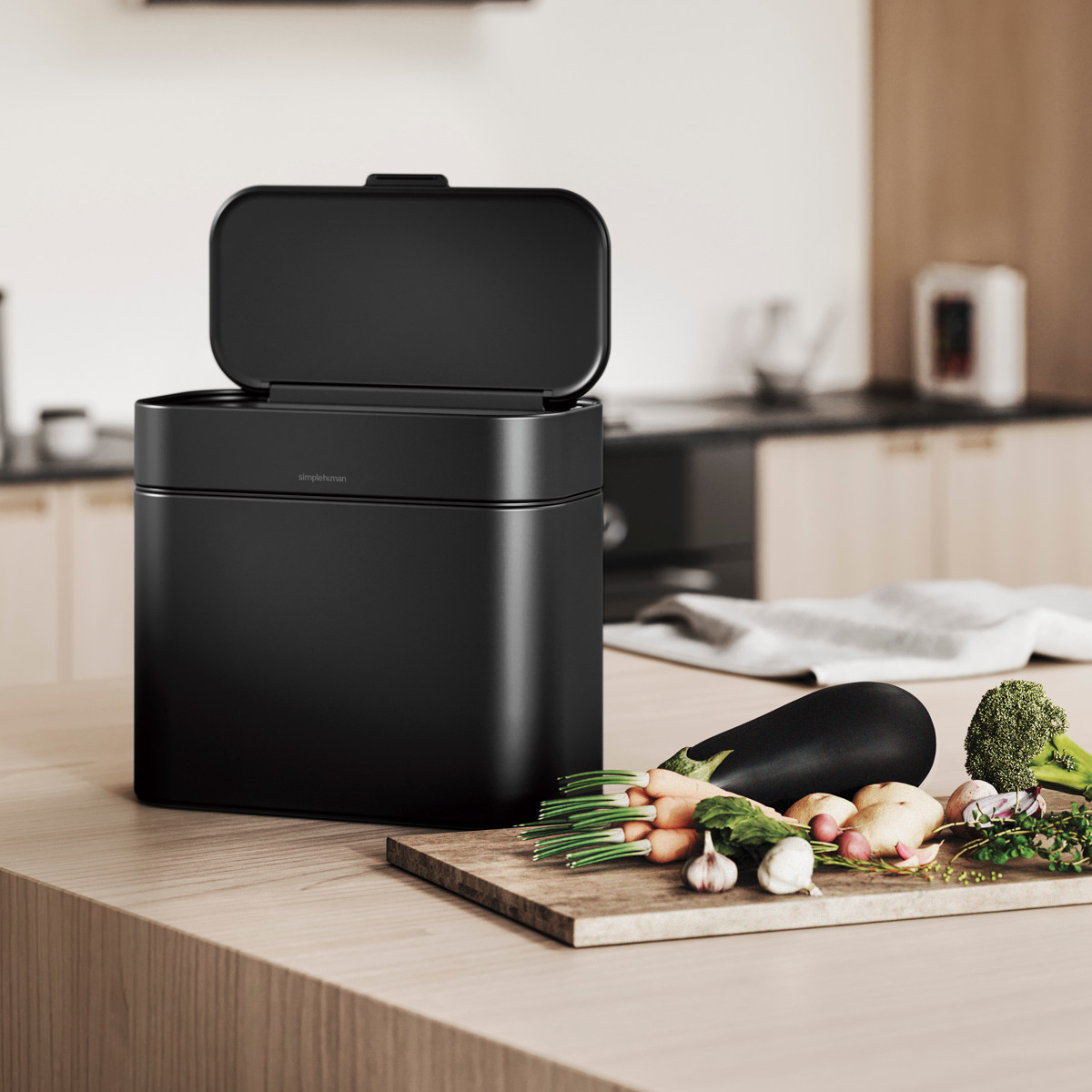 【新品未使用】SIMPLEHUMAN コンポストキャディ 4L ブラック ゴミ箱 simplehuman（シンプルヒューマン） ゴミ箱 4L simplehuman 正規品