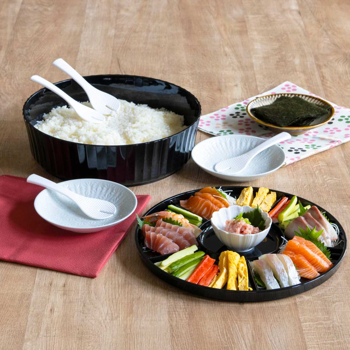 パール金属 寿司桶 おウチで楽しい プラスチック 手巻き・ちらし寿司