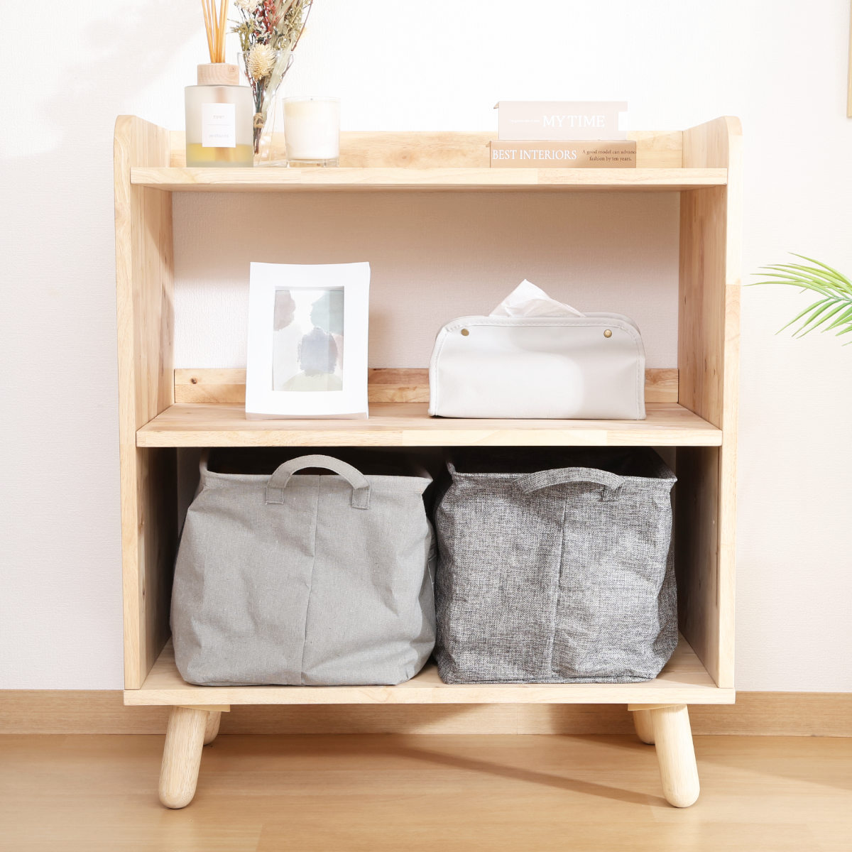 不二貿易（Fuji Boeki） 壁面収納 ボトムラック 幅70cm 3段 積み重ね