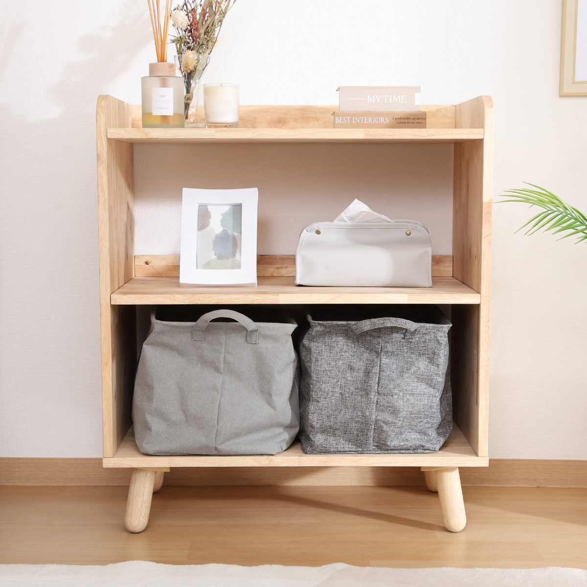 不二貿易（Fuji Boeki） 壁面収納 ボトムラック 幅70cm 3段 積み重ね