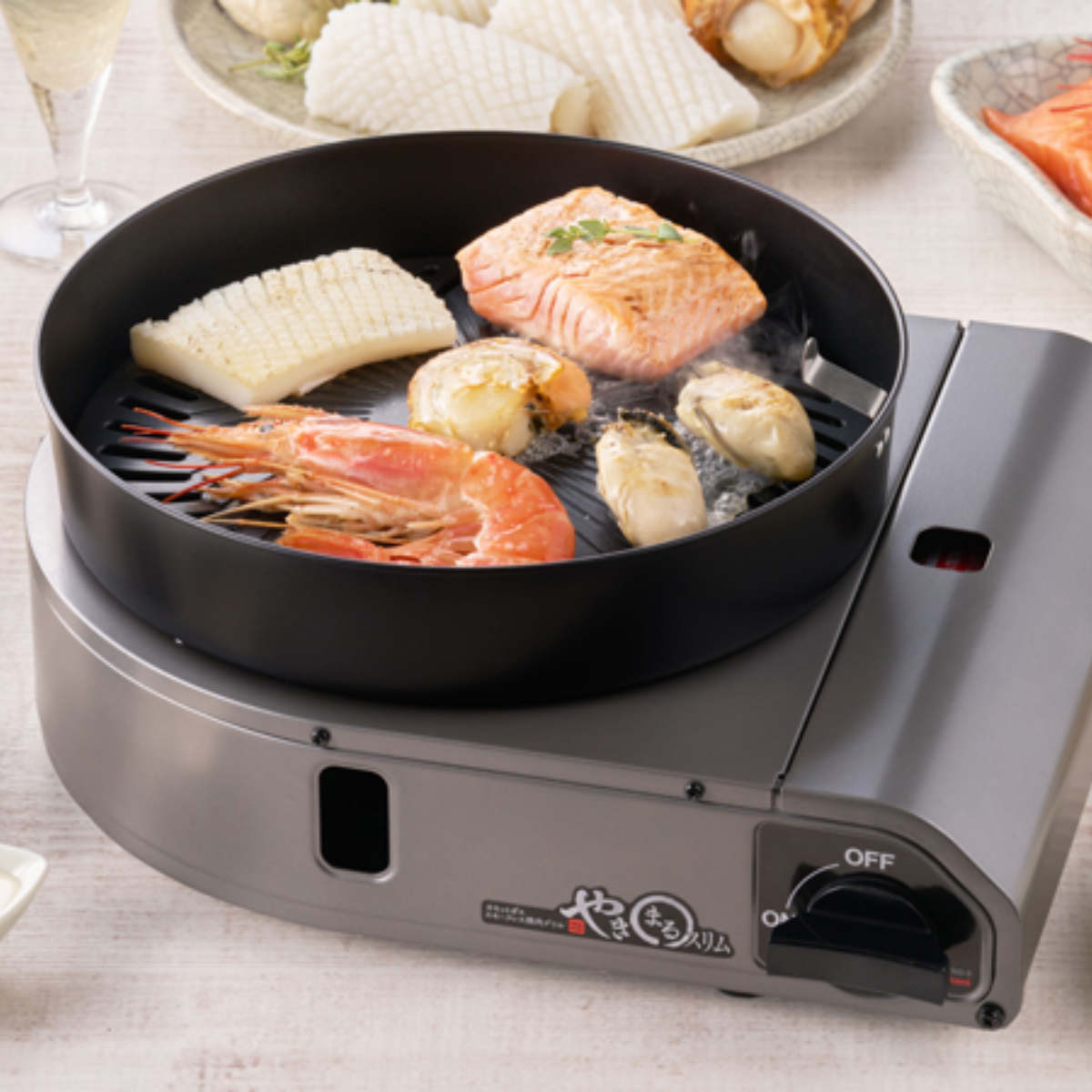 Iwatani(イワタニ) 焼肉グリル カセットコンロ付き やきまるスリム Iwatani(イワタニ) 焼肉グリル カセットコンロ付き やきまるスリム