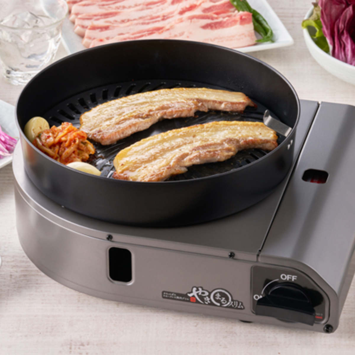 Iwatani（イワタニ） 焼肉グリル カセットコンロ付き やきまるスリム